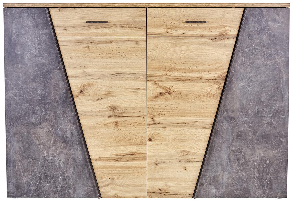 Komoda Venedig - barve kroma/siva, Moderno, umetna masa/leseni material (160/110/40cm) - Mömax