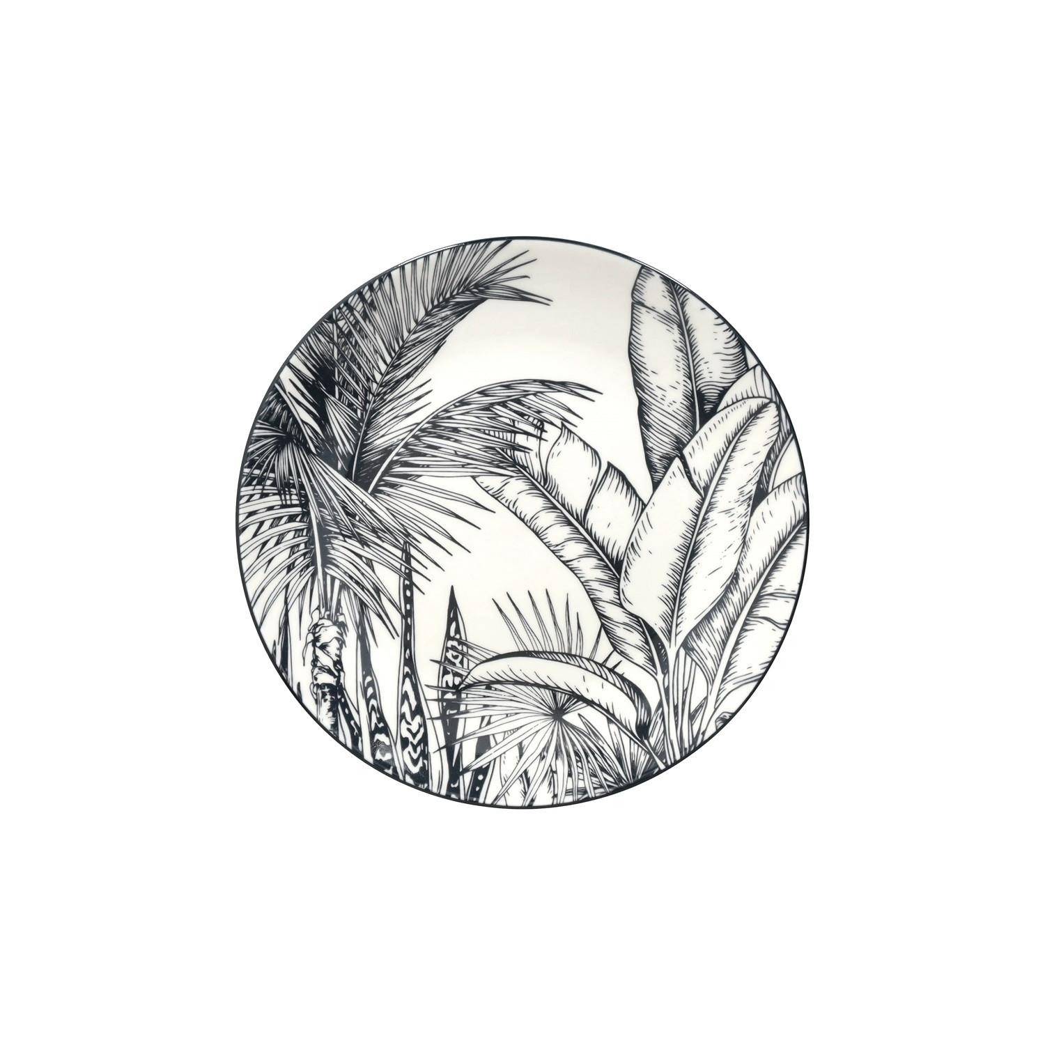 Étkészlet Madison Malindi - fekete/fehér, kerámia - Tognana