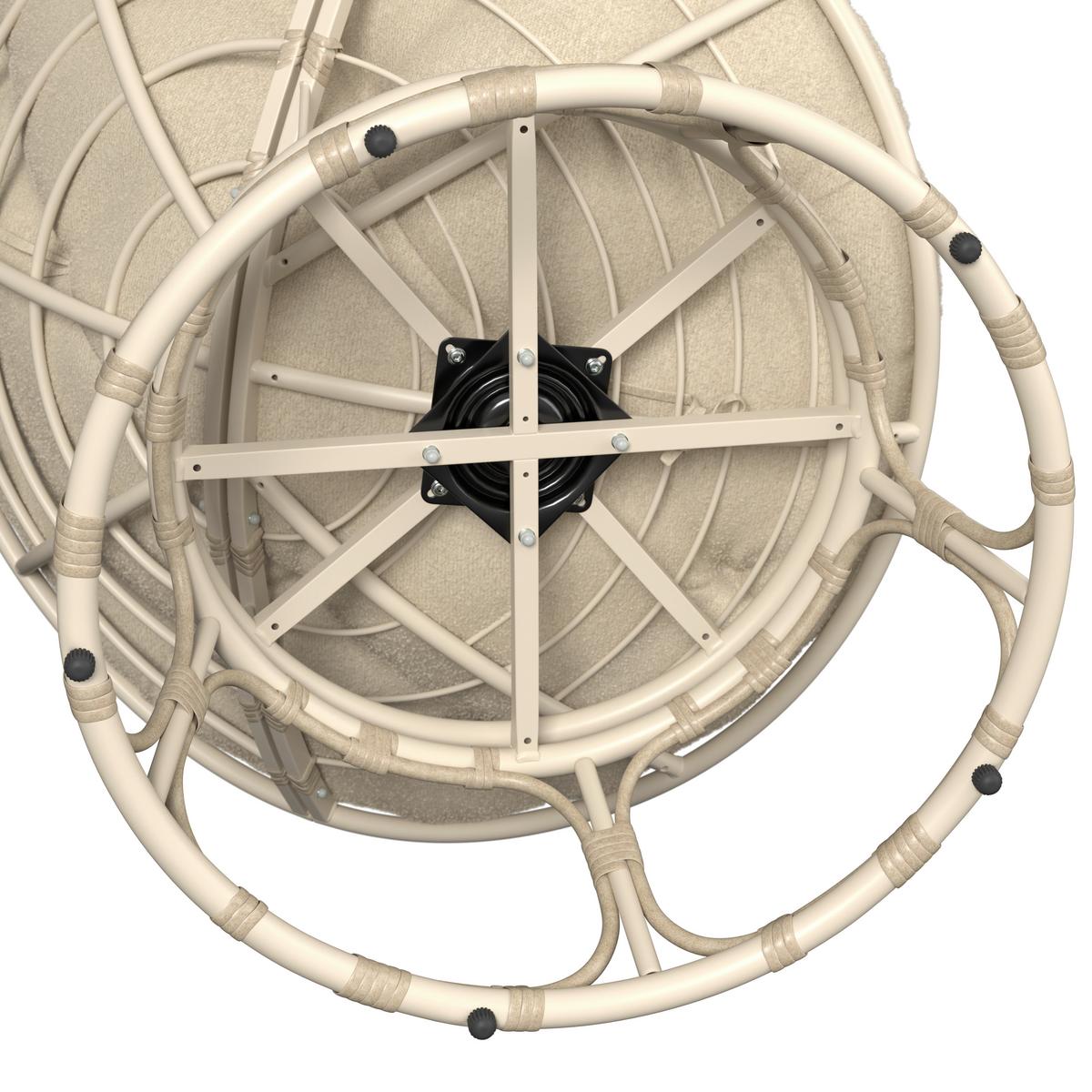 Garten-Relaxsessel Hermi Beige - Beige, Basics, Kunststoff/Textil (99/82/99cm)