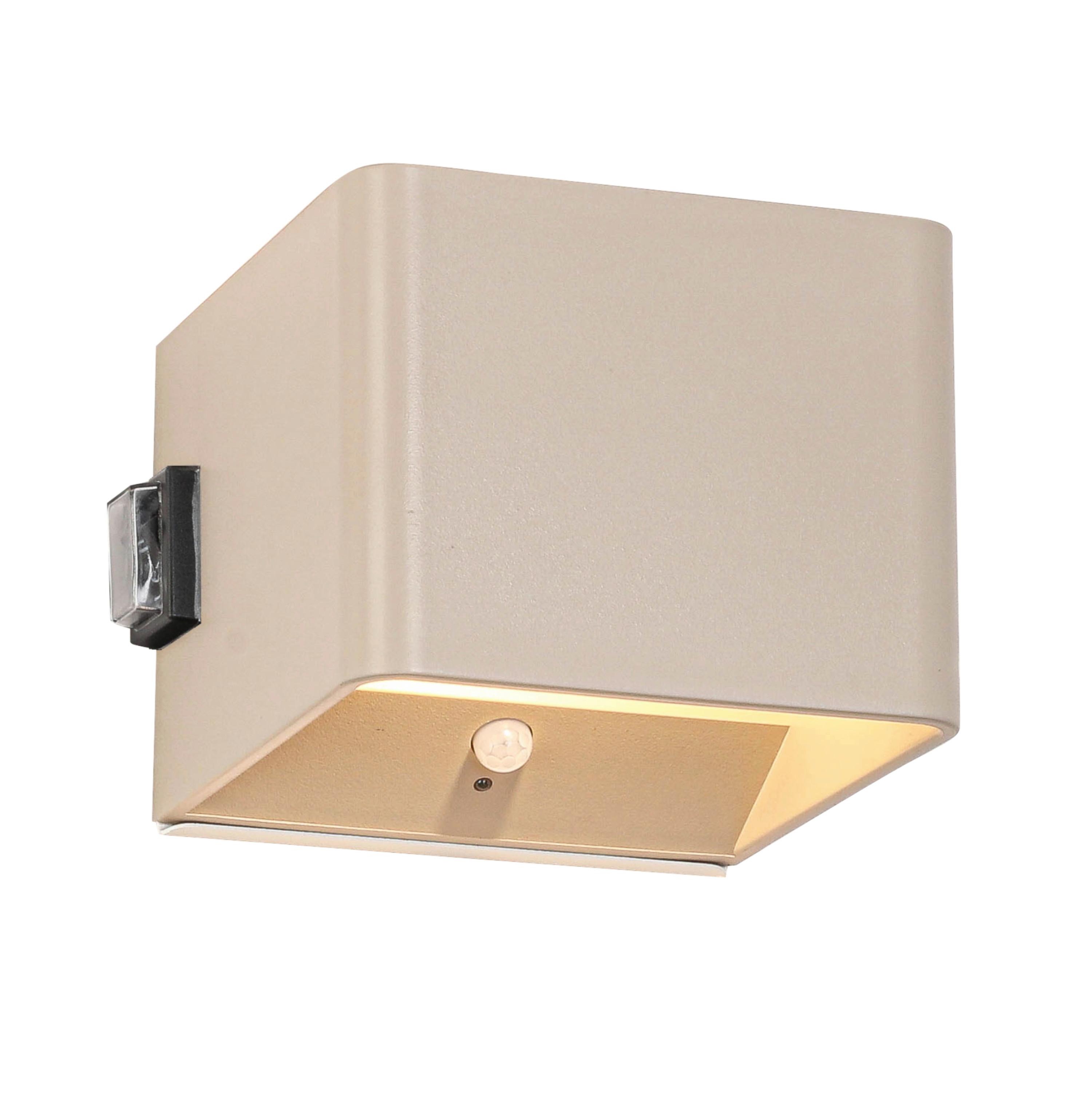 LED-Wandleuchte Hero 2 Sandfarben max. 3 Watt - Sandfarben, MODERN, Kunststoff/Metall (10,28/10,1/8,05cm) - Mömax