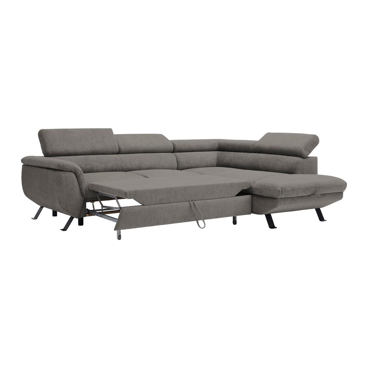 Kutna Garnitura Raven - crna/antracit, Moderno, tekstil/metal (257/198cm) - Modern Living