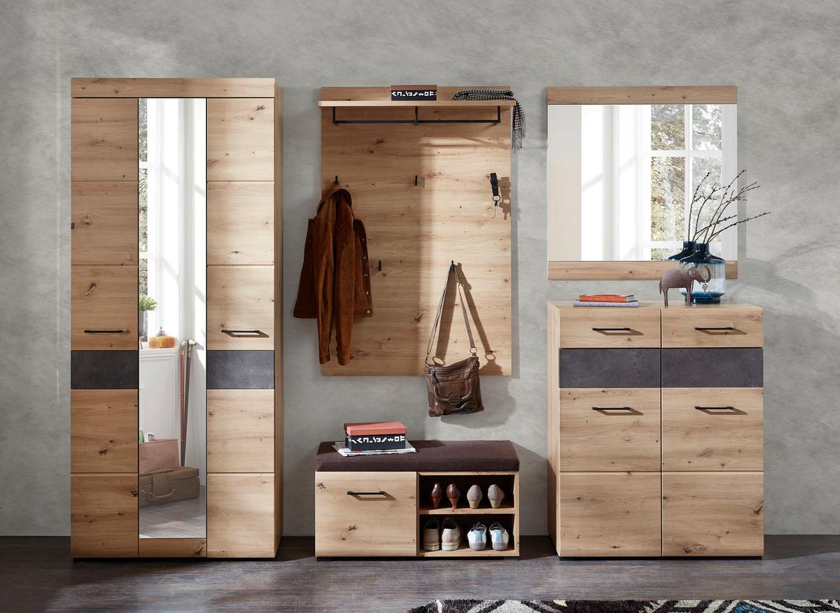 PANEL DO PRZEDPOKOJU CASSY - kolor dębowy, Design, materiał drewnopochodny/metal (84/129/29cm) - Voleo