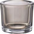 Teelichthalter Silke in verschiedenen Farben - Klar/Schwarz, MODERN, Glas (9/8cm) - MÖMAX modern living
