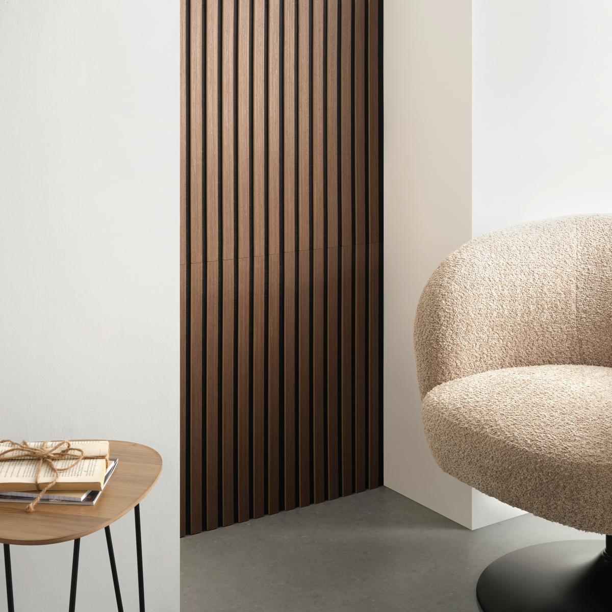 Akustikpaneel Ashley Walnussfarben 4-teilig - Walnussfarben, MODERN, Holz/Holzwerkstoff (60,5/28/1,2cm) - Based