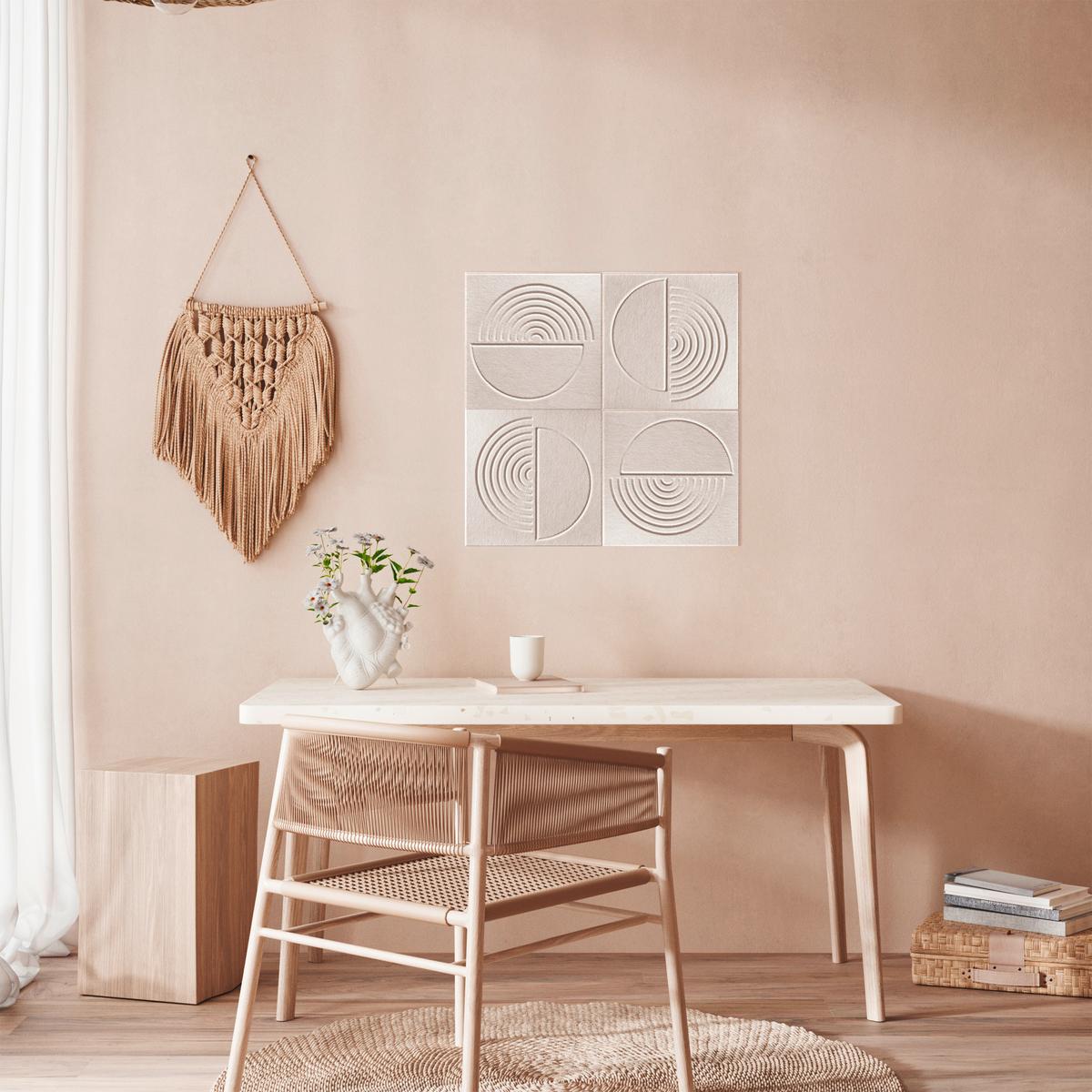Akustikpaneel Melua Beige ca. 30x30cm - Beige, Textil (30/30cm) - Premium Living