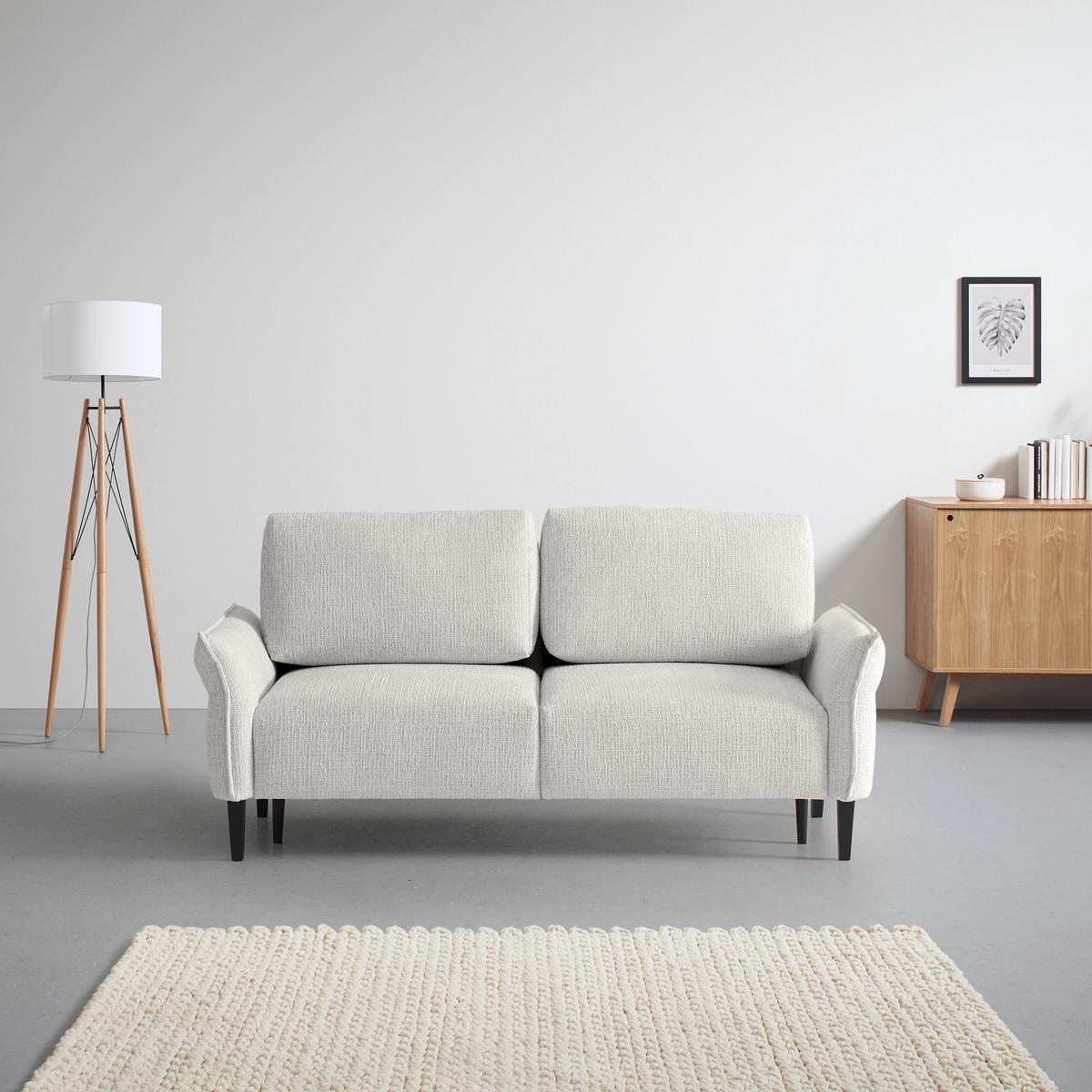 CANAPEA CU 3 LOCURI CUSTOM - gri deschis/crem, Modern, textil (183/85/92cm) - Mömax