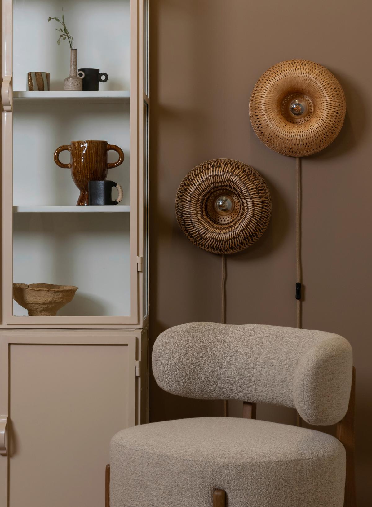 Stenska Svetilka Barbados, Rjava, Bambus - naravne barve/rjava, Basics, naravni materiali (35/15cm) - Good & Mojo