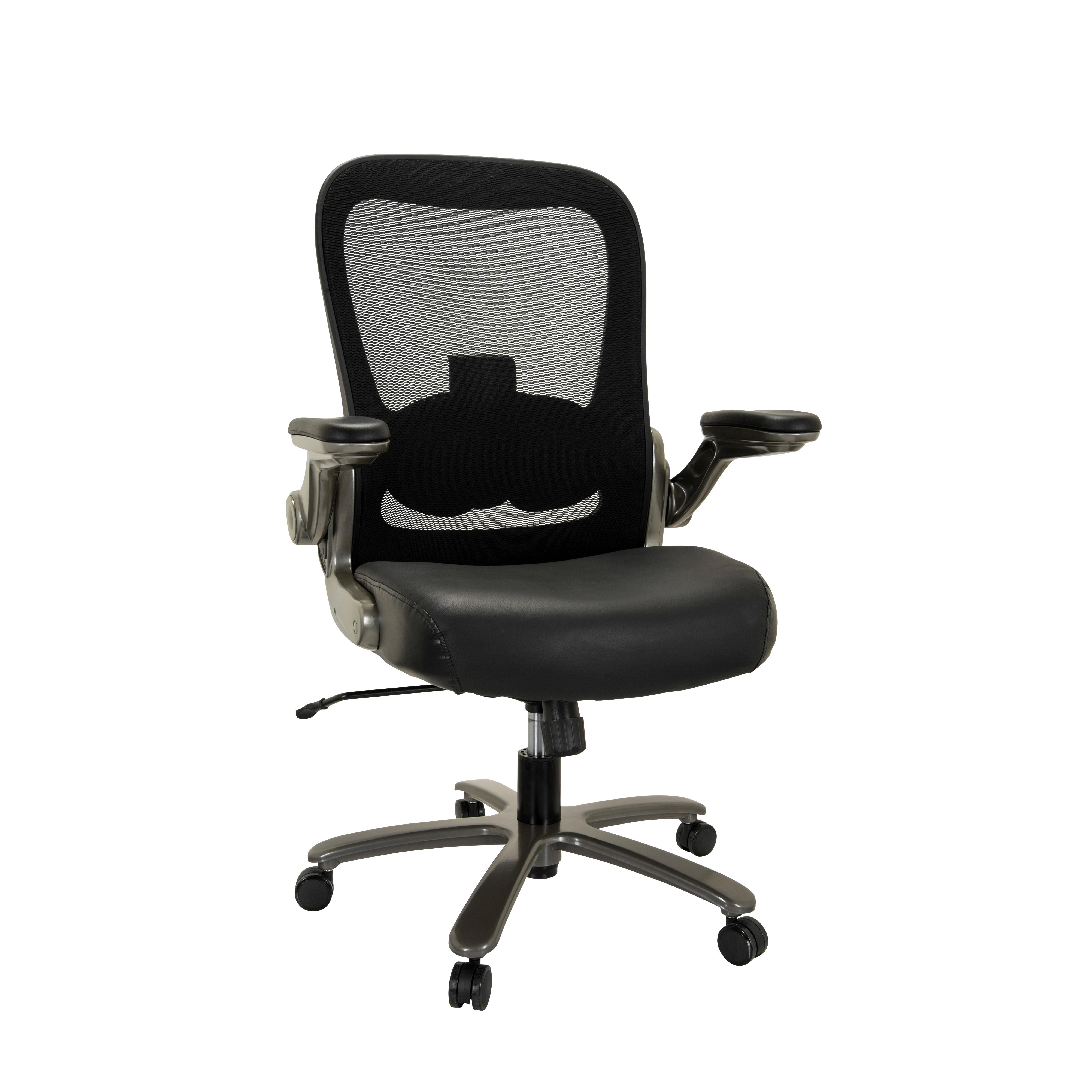 Pisarniški Stol Instructor T, Črna - srebrne barve/črna, Basics, kovina/umetna masa (75/122/68cm) - MID.YOU