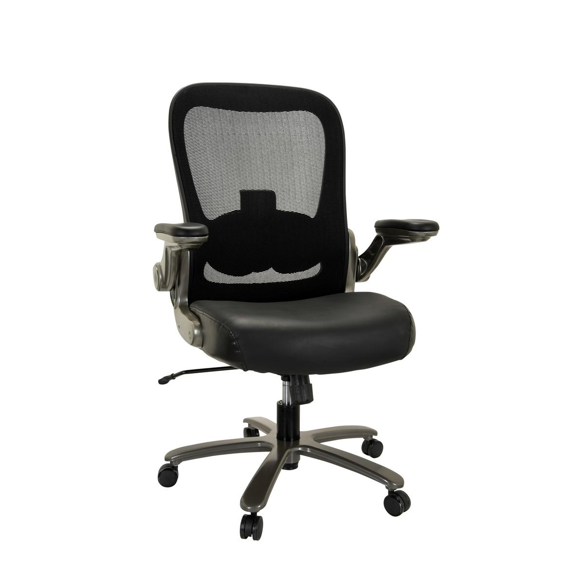 Pisarniški Stol Instructor T, Črna - srebrne barve/črna, Basics, kovina/umetna masa (75/122/68cm) - MID.YOU