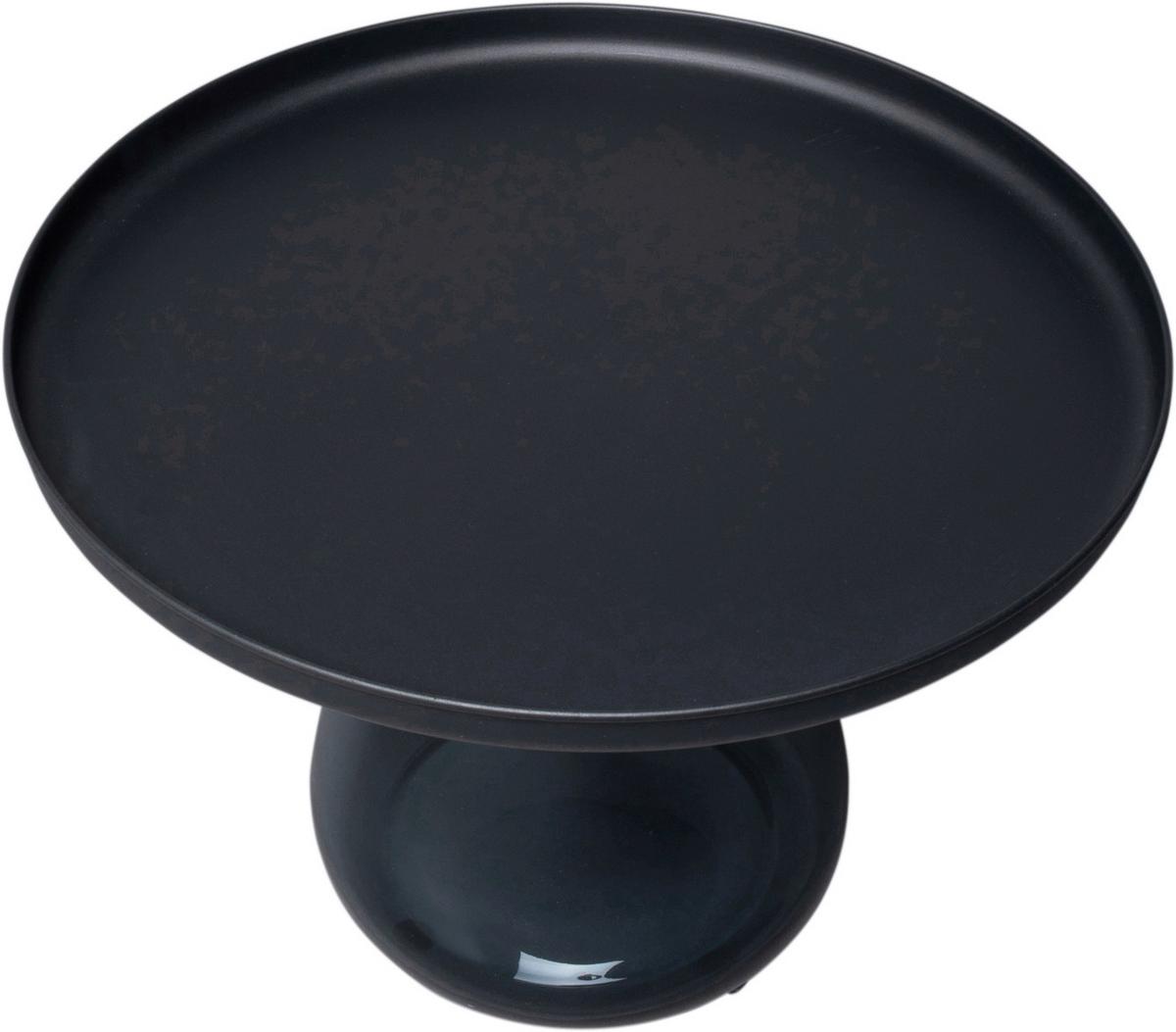 Beistelltisch Bottiglia Schwarz/Blaugrau - Blaugrau/Schwarz, MODERN, Glas/Metall (60/43/60cm) - Kare-Design