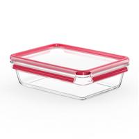 POJEMNIK NA ŻYWNOŚĆ N1041100 - czerwony, Basics, tworzywo sztuczne/szkło (26,7/19,7/8cm) - Emsa