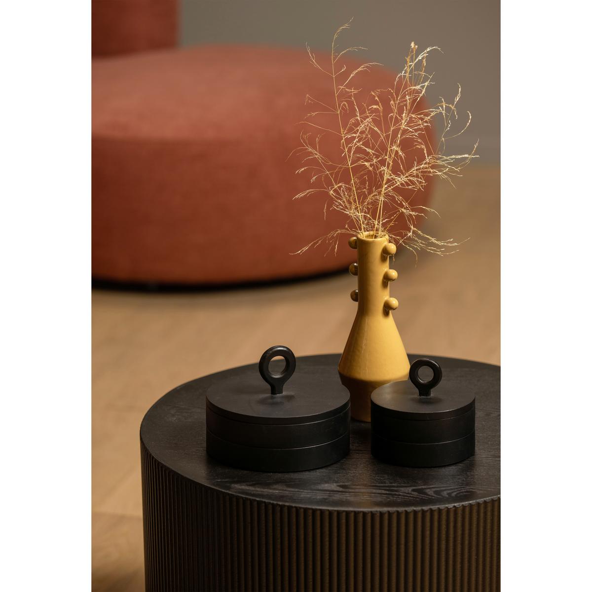 Beistelltisch Sanne Schwarz - Schwarz, Design, Holzwerkstoff (60/60/40cm) - Livetastic