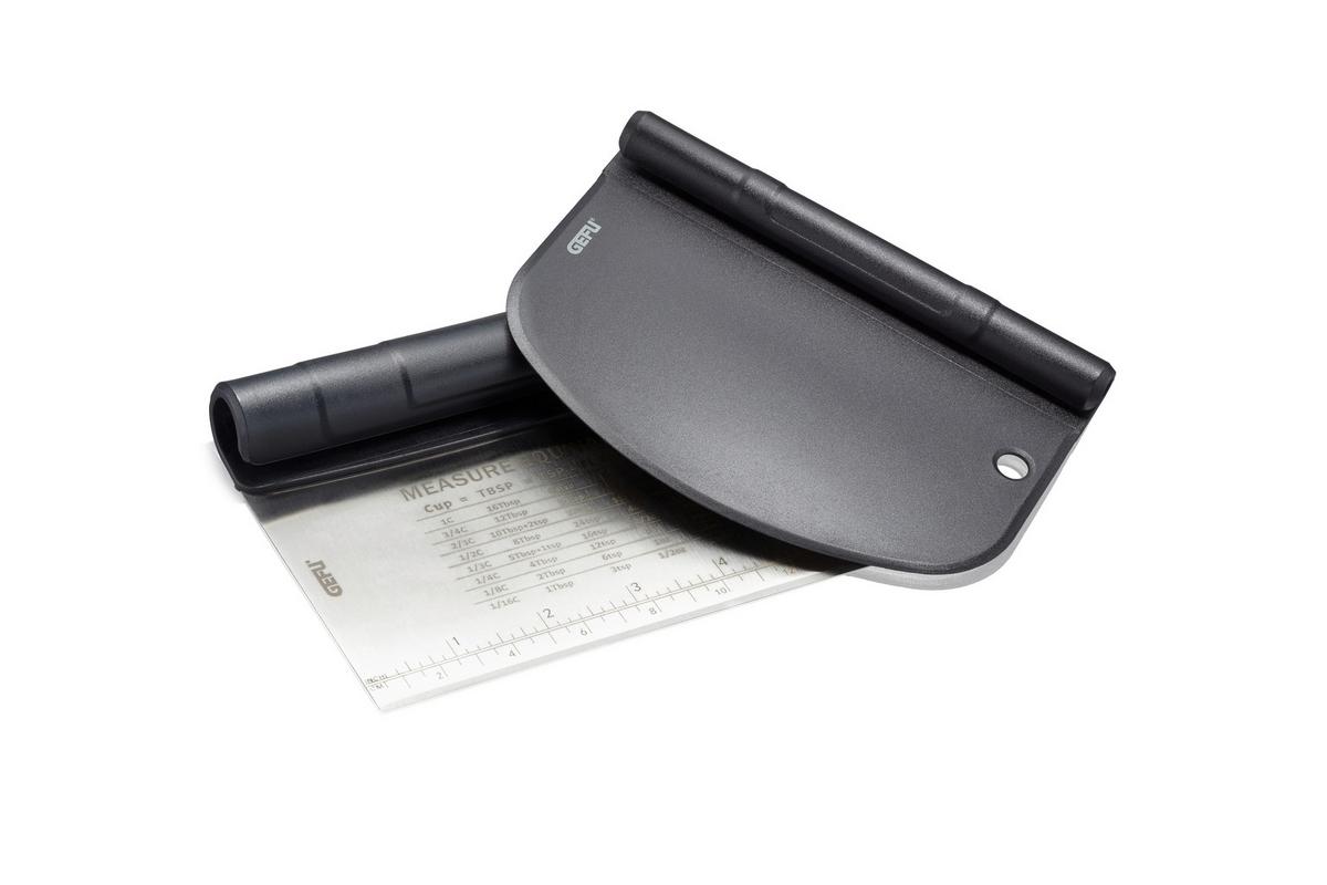 SZPATUŁKA DO CIASTA 14591 - kolor stalowy/czarny, Basics, tworzywo sztuczne/metal (15,2/11,3/2,8cm) - Gefu