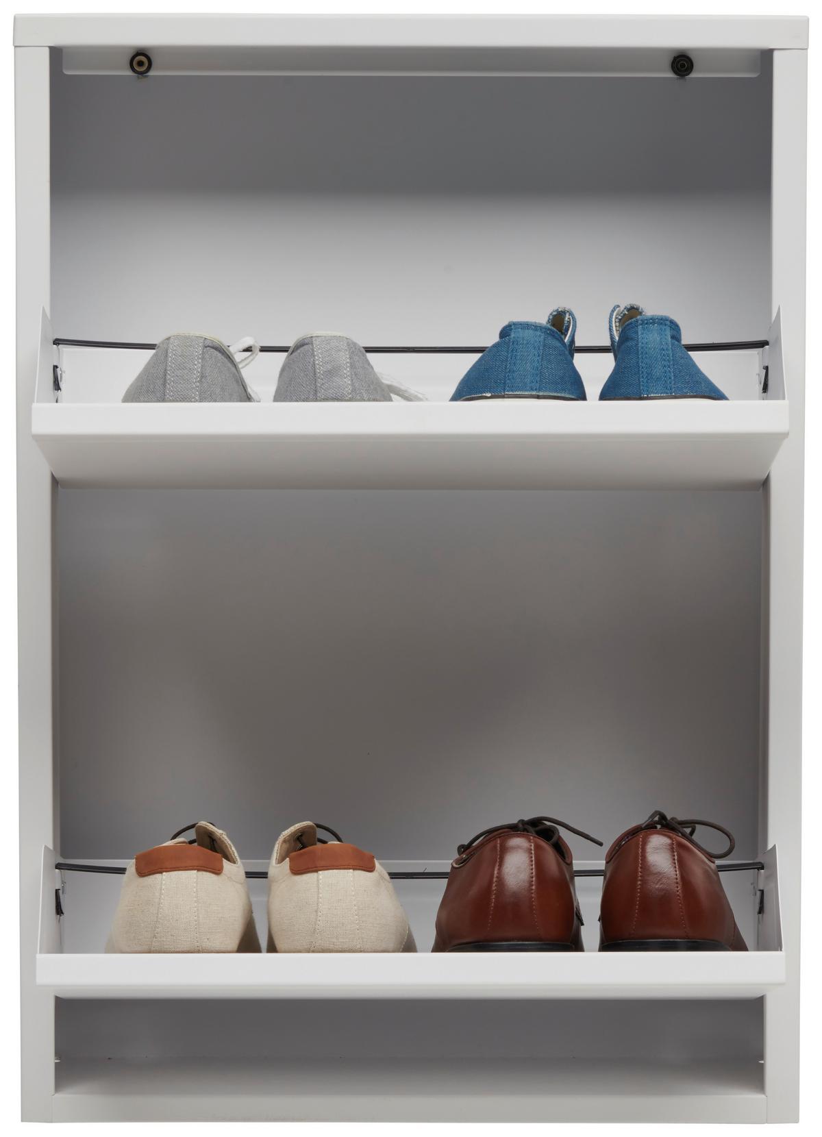 SZAFKA UCHYLNA NA BUTY FLY - biały, Basics, metal (50/70,5/15cm) - Carryhome