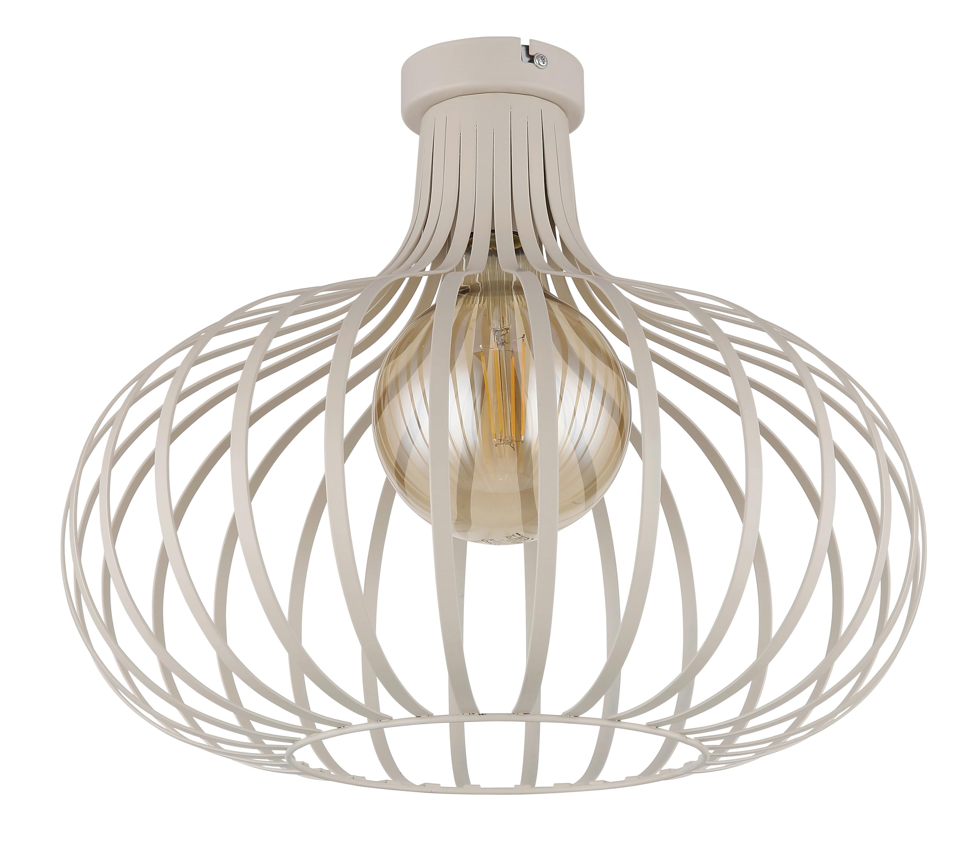 LAMPA SUFITOWA 63370119 MATEO - kremowy/kolor piaskowy, Basics, metal (40/35cm) - Globo