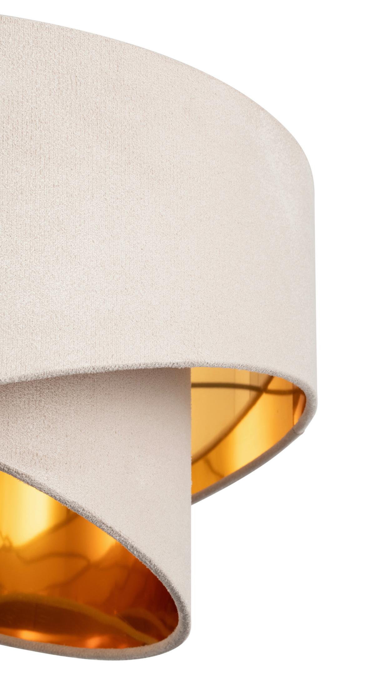 LAMPA WISZĄCA PAULA - biały/kolor złoty, Trend, metal/tkanina (45/130cm) - Novel