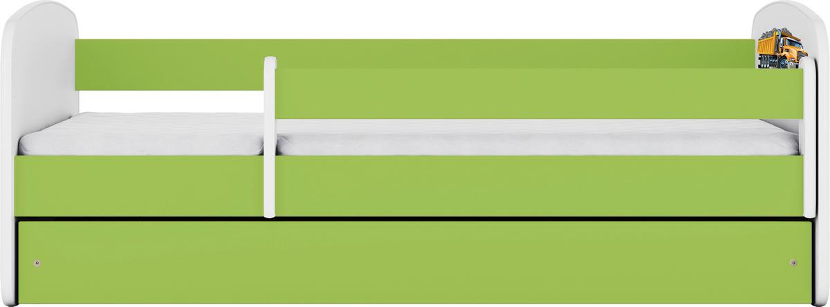 Otroška Postelja Babydreams, Bela, Zelena, 80x160cm - zelena/bela, Moderno, tekstil/leseni material (80/160cm) - MID.YOU