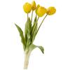Buchet lalele Tulpen - galben/verde, Romantik / Landhaus, plastic/metal (39cm)