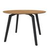 MATBORD ELIAN - svart/ekfärgad, Modern, metall/trämaterial (120/120/76cm) - Bessagi Home