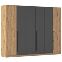 Kleiderschrank Safari -Based- - Eiche Artisan/Grau, Konventionell, Holzwerkstoff/Metall (271/229/54cm) - Based