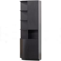 Mehrzweckschrank Finca Schwarz - Schwarz, Design, Holz (78/210/40cm) - Livetastic