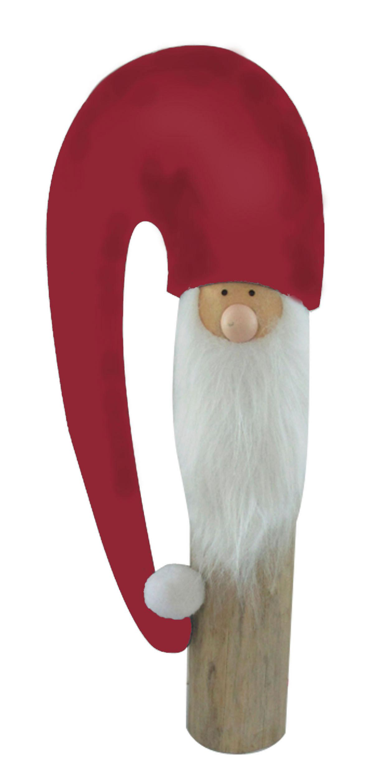 SKRZAT J19847FM - czerwony/kolor naturalny, Lifestyle, drewno/tkanina (22/58/11cm) - X-Mas