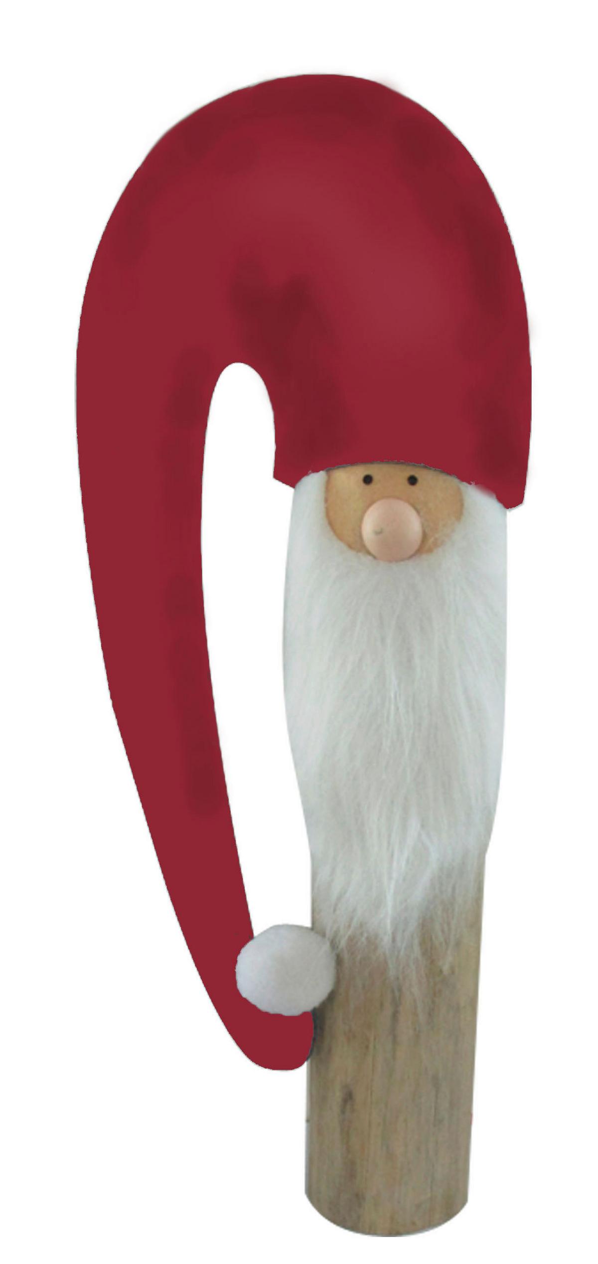 SKRZAT J19847FM - czerwony/kolor naturalny, Lifestyle, drewno/tkanina (22/58/11cm) - X-Mas