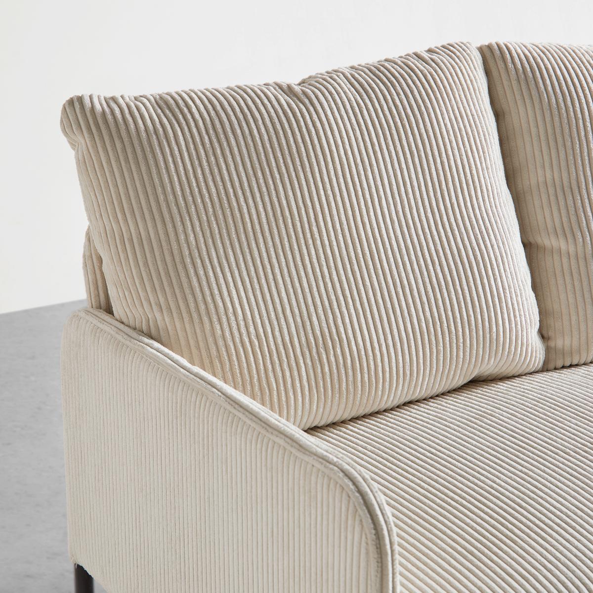 Zofa Cord - črna/bež, Moderno, kovina/tekstil (120/82/79cm) - Mömax