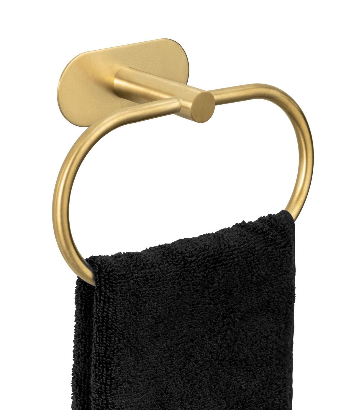 Handtuchhalter in Goldfarben - Goldfarben, LIFESTYLE, Metall (20,5/12,5/7,5cm) - Mömax