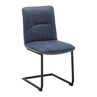 KRZESŁO NA PŁOZIE SARAH - niebieski/czarny, Modern, metal/drewno (49/88/59cm) - Bessagi Home