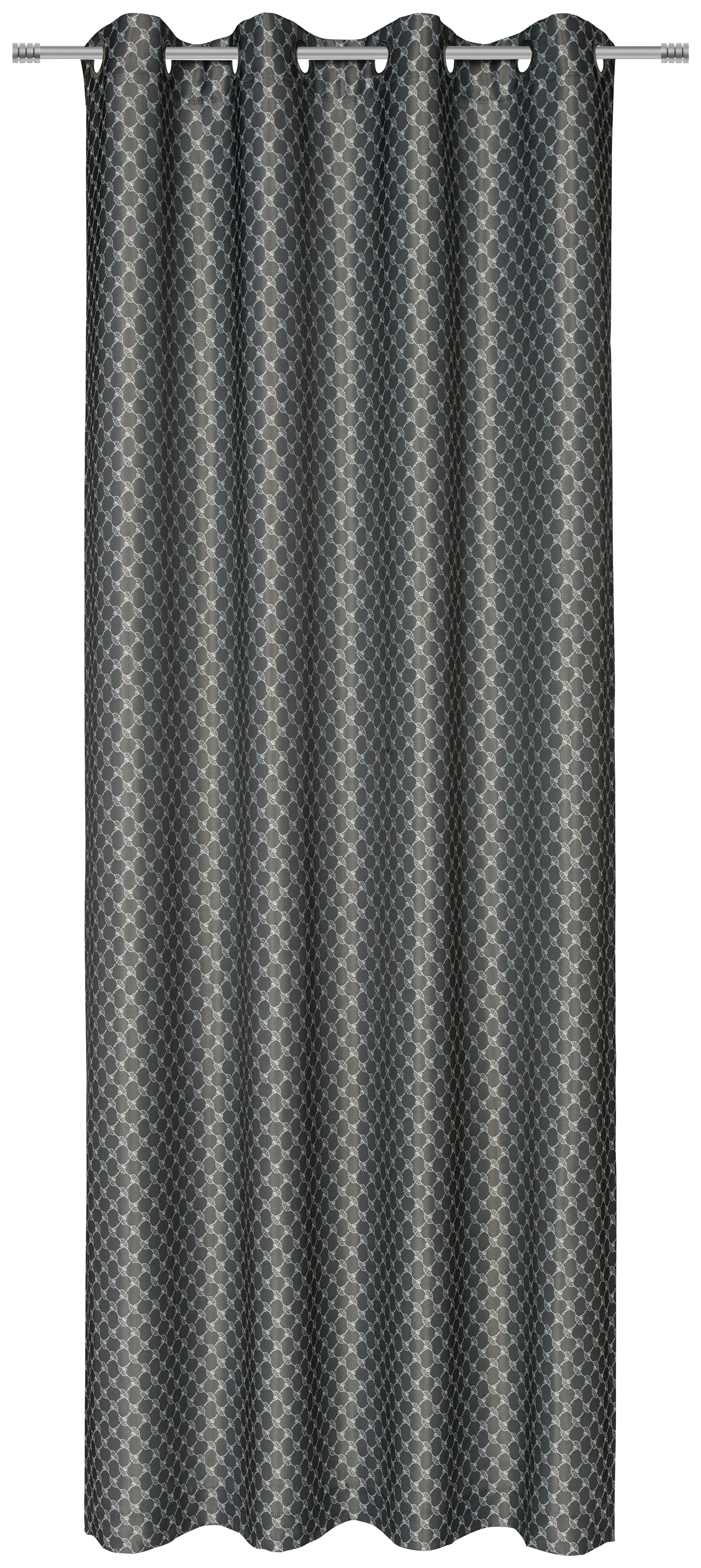 ZASŁONA NA PRZELOTKACH J-ALLOVERS JOOP! - szary, Design, tkanina (140/250cm) - Joop!