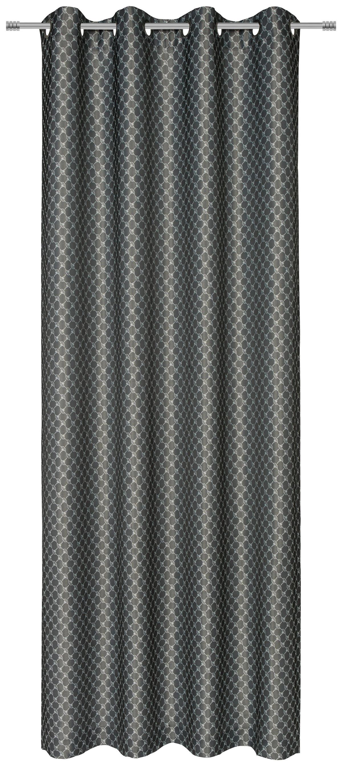 ZASŁONA NA PRZELOTKACH J-ALLOVERS JOOP! - szary, Design, tkanina (140/250cm) - Joop!