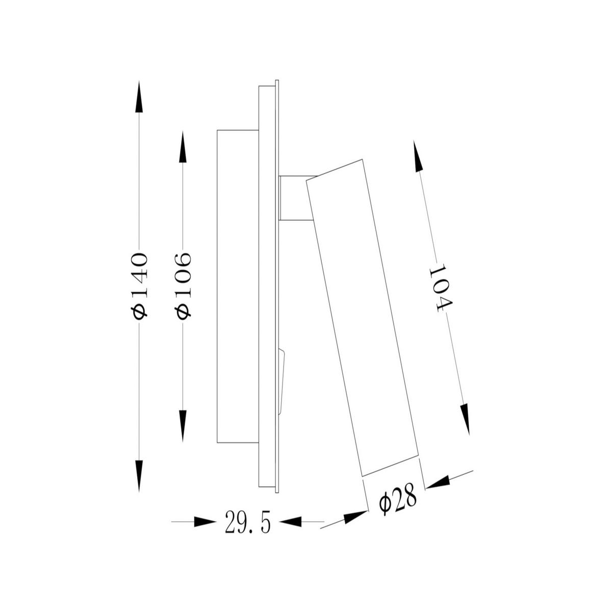 Wandleuchte IOS Goldfarben max. 9 Watt - Goldfarben, Basics, Metall (6,5/14/14cm) - MAYTONI