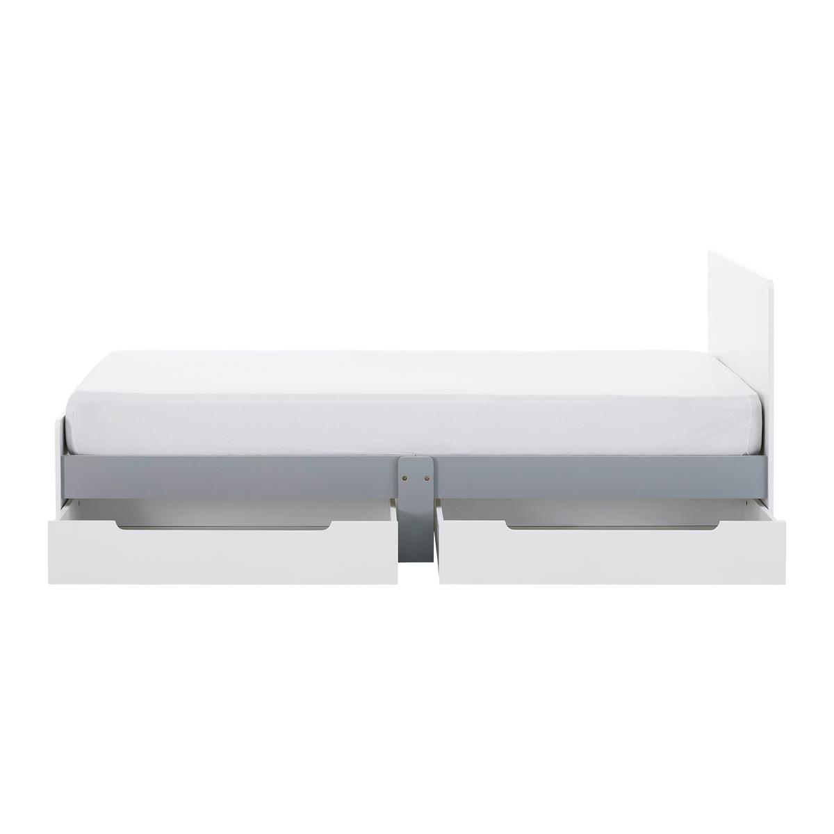 Krevet Za Djecu/juniore Danny - bijela/siva, Moderno, drvni materijal/drvo (96/80cm) - Bessagi Kids
