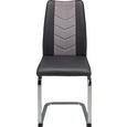 Schwingstuhl in Schwarz/Grau - Chromfarben/Schwarz, MODERN, Textil/Metall (44/97/60cm) - MODERN LIVING