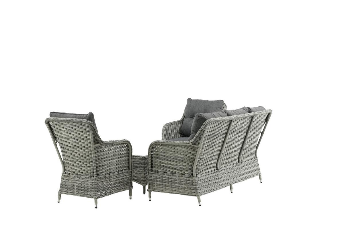 LOUNGEGARNITUR VIKELUND - Grau, KONVENTIONELL, Holz - Gardenson