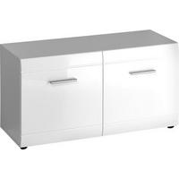 SIEDZISKO DO PRZEDPOKOJU ADANA - kolor srebrny/biały, Design, materiał drewnopochodny/tworzywo sztuczne (95,9/50,2/38,8cm) - Carryhome