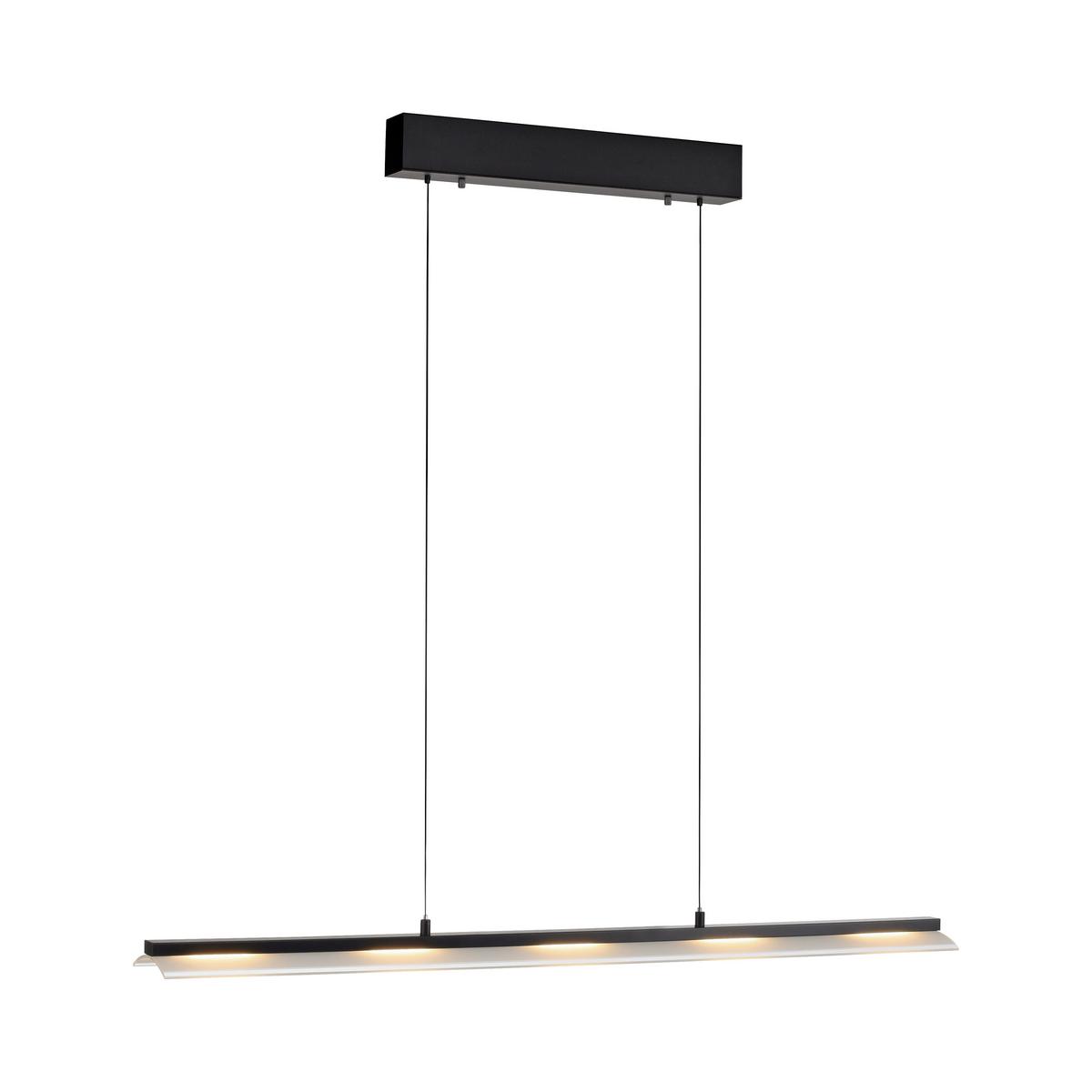 LAMPA WISZĄCA LED L12288-18 NELE - czarny, Design, tworzywo sztuczne/metal (100/12/150cm)