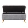 SITTBÄNK JENSON -EXKLUSIV- - grå/naturfärgad, Modern, trä/textil (100/43/40cm) - Mömax