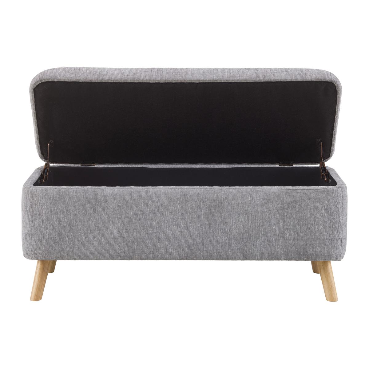Klupa Jenson - siva/prirodna boja, Moderno, drvo/tekstil (100/43/40cm) - Modern Living