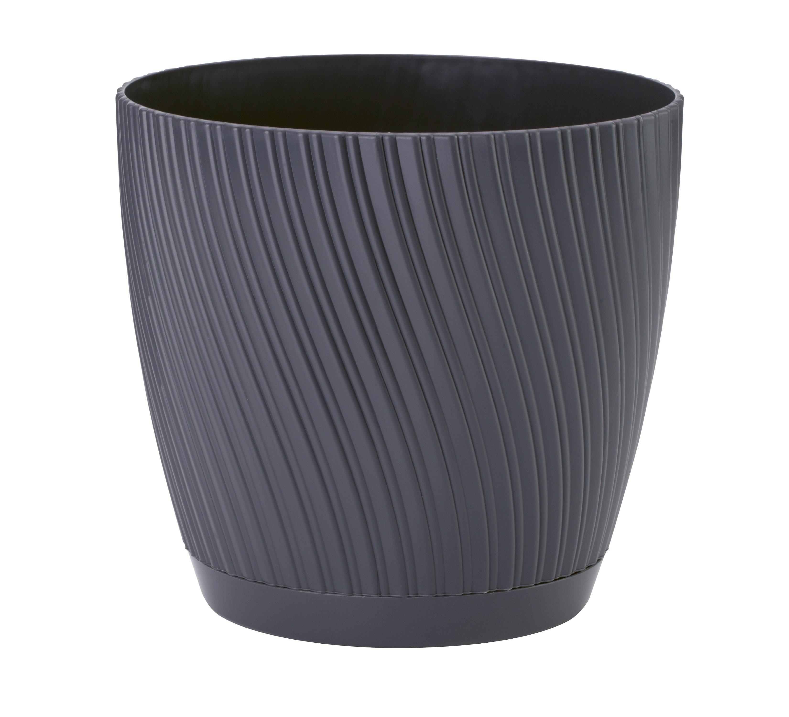 Übertopf Mira Complete ECO 15 Anthrazit - Anthrazit, KONVENTIONELL, Kunststoff (14,8/13,7cm) - Mömax