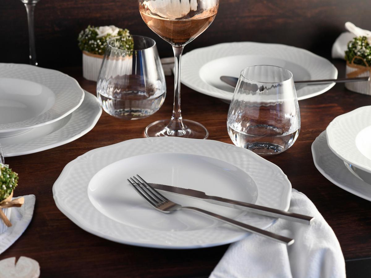 Jedilni Servis Arianne, 12-Delni - bela, Basics, keramika - Creatable