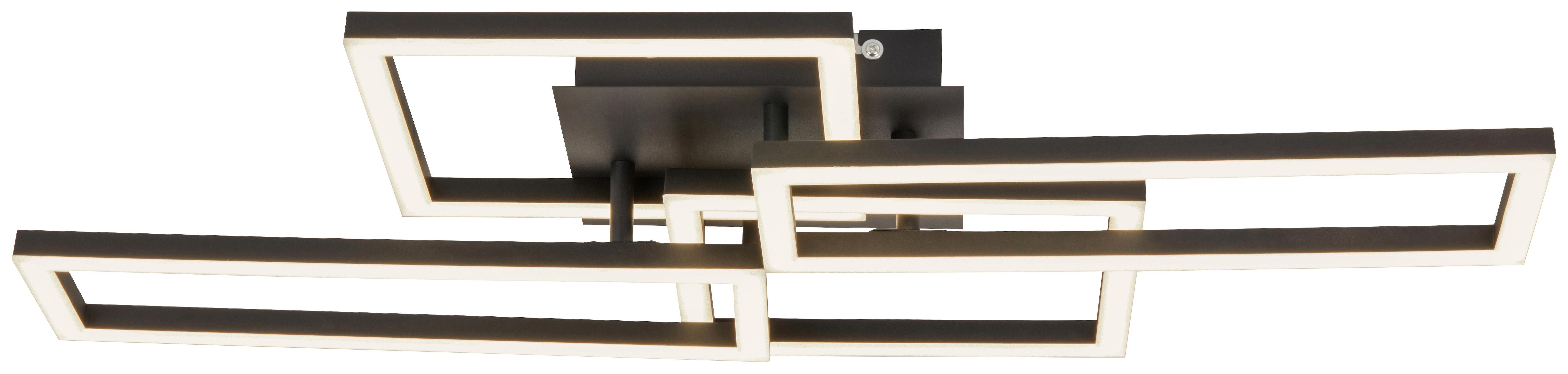 LED-Deckenleuchte Wonder Schwarz/Weiß max. 40 Watt - blanc, Modern, métal/matière synthétique (70/36/9cm) - Mömax