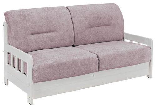 Schlafsofa Camino Holzkorpus Rosa/Weiß - Rosa/Weiß, LIFESTYLE, Holz/Textil (154/88/90cm) - Livetastic