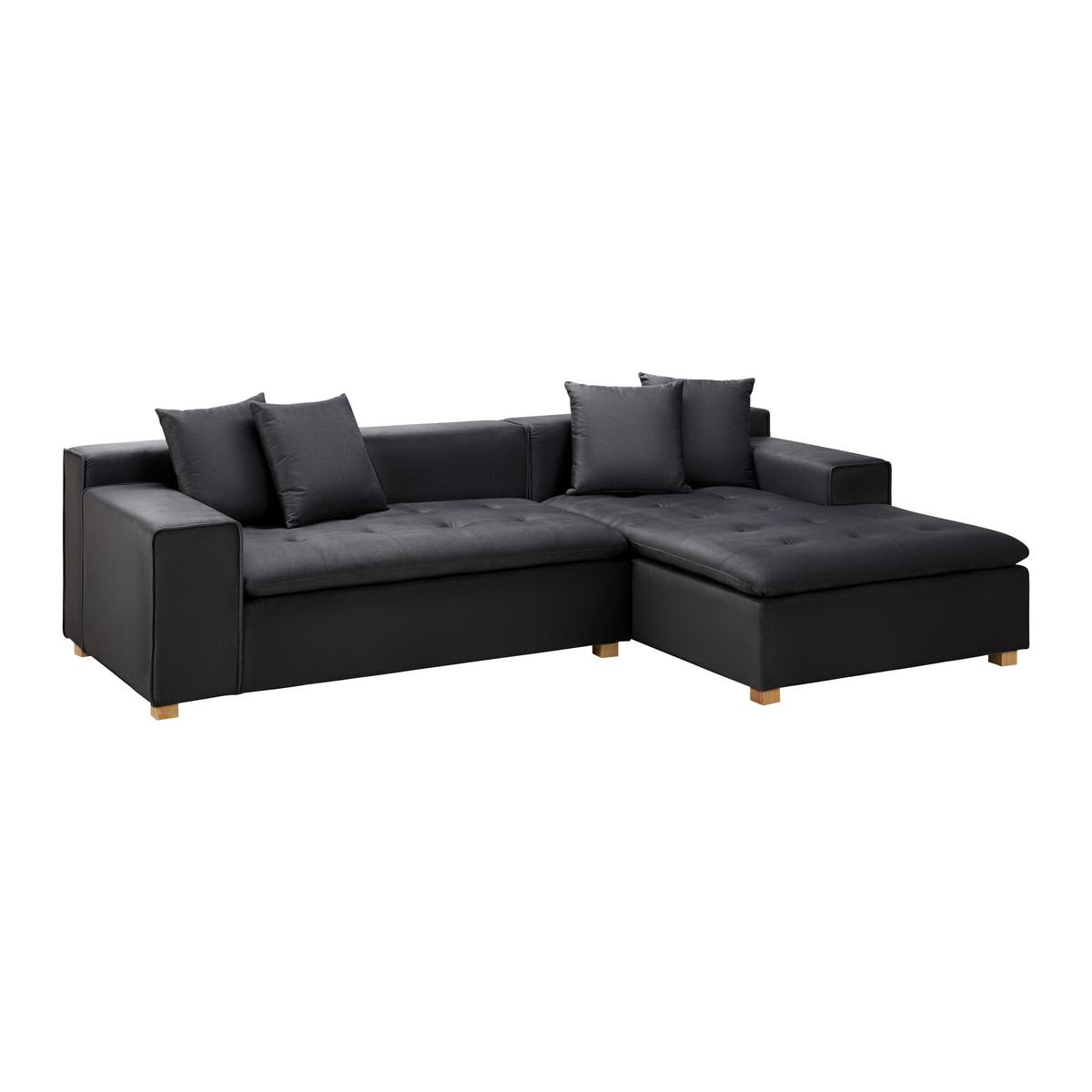 Coltar AVA - gri închis, Modern, lemn/textil (251/62/154cm) - Bessagi Home