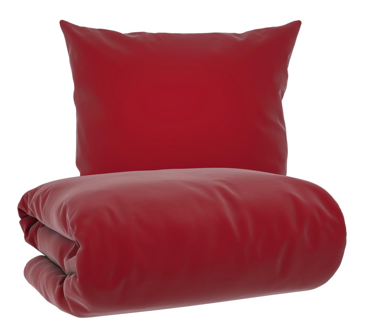 Bettwäsche Xenia Uni Rot ca. 135x200cm - Rot, MODERN, Textil (135/200cm) - Premium Living