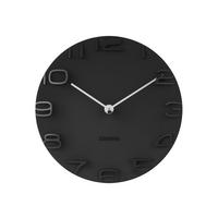 ZEGAR ŚCIENNY KA5311BK - czarny, Basics, tworzywo sztuczne (42/42/5cm) - Karlsson