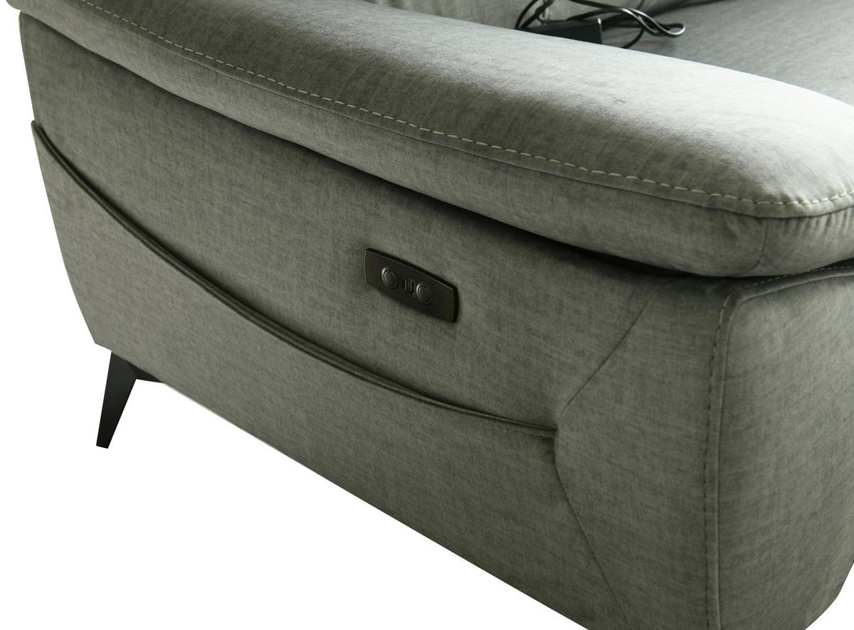 Canapea BONN - gri, Modern, lemn/metal (262/79/170cm)