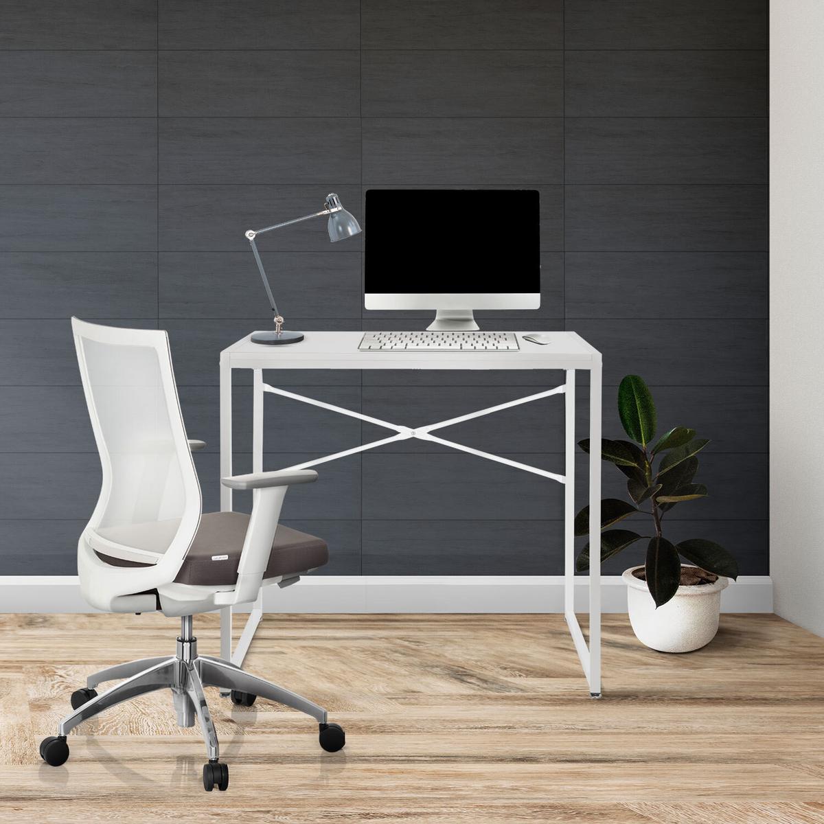 Pisalna Miza Easy Up I, Bela - bela, Moderno, kovina/leseni material (78/46/76cm) - MID.YOU