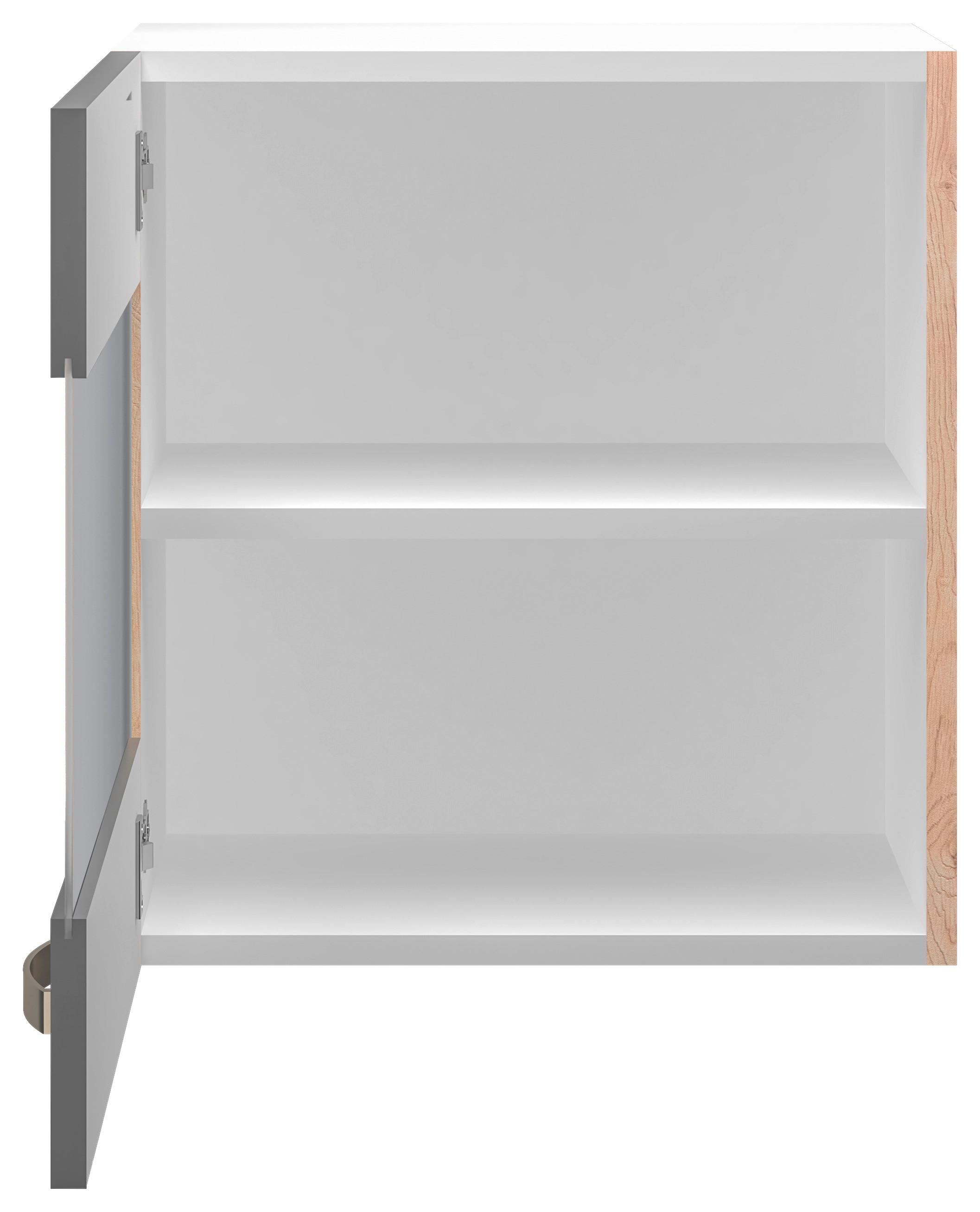 Küchenoberschrank Shadow ca. 50x54x32 cm Grau/Eiche - Edelstahlfarben/Dunkelgrau, MODERN, Holzwerkstoff/Metall (50/54/32cm) - FlexWell